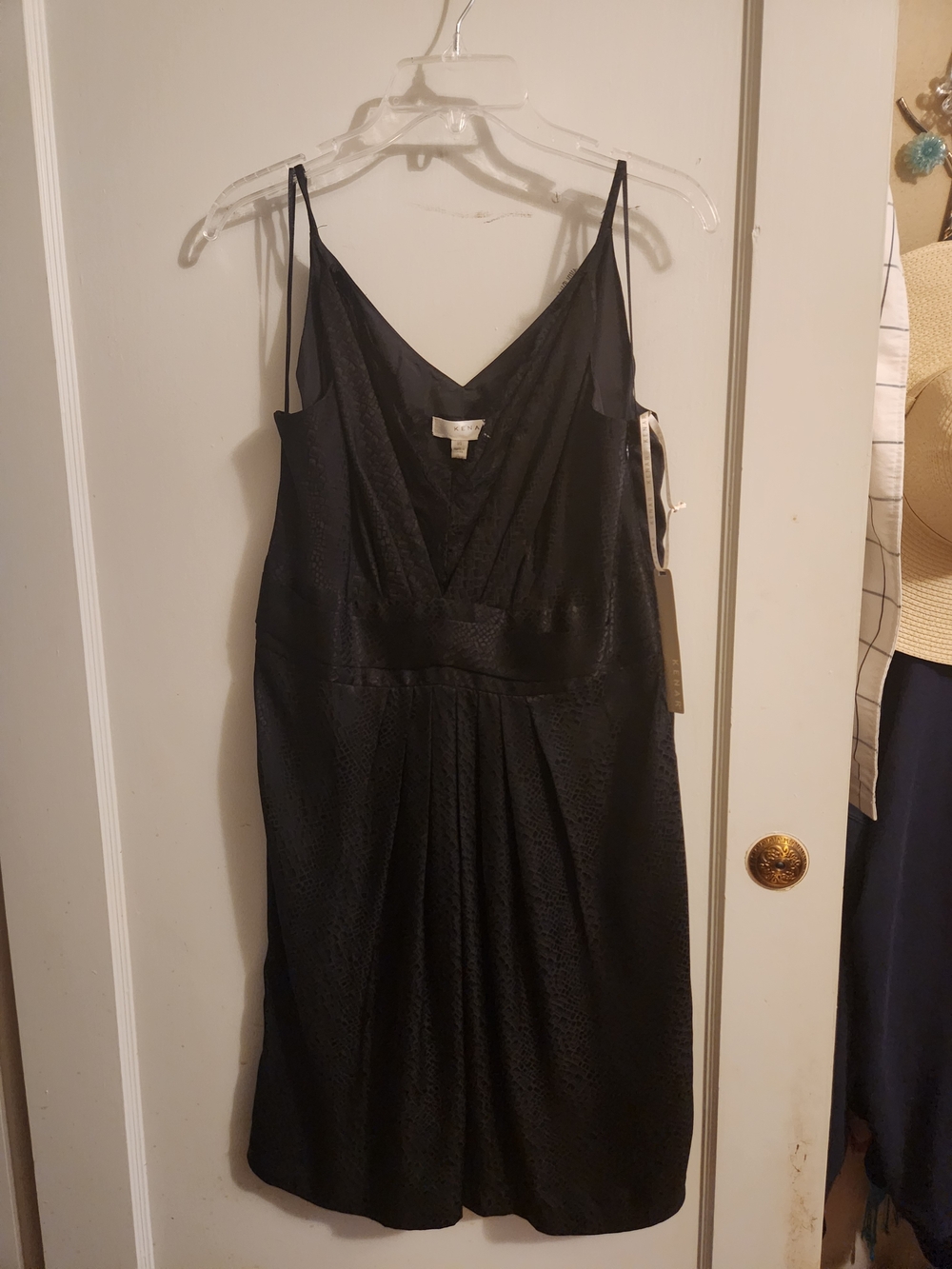 Kenar Black V-Neck Mini Slip Dress